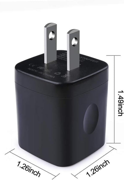 Wall Charger,Charger Cube,Charging Block Fast Charge 3Pack Dual Port 2.1A Power Brick Phone Charger Plug Box Head for Iphone 14 Pro/13/12/11/Xs Max/Xr/8/7/6 Plus,Samsung Galaxy S22 S21 S10 S9 S8 Plus